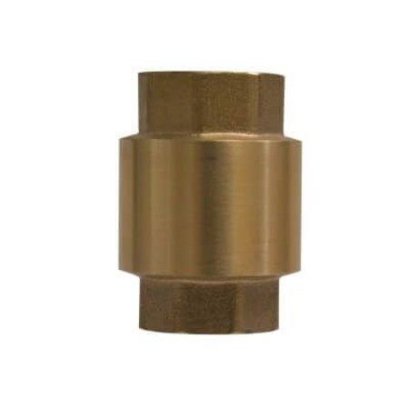 MIDLAND METAL InLine Check Valve, Lift, 114 Nominal, NPT End Style, 200 psi WOG125 psi WSP Pressure, 14 to 24 944433
